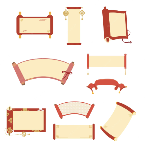 set_creative_concept_design_chinese_style_scroll_minimalist_trendy_branding_cover_card_banner_celebration_season_decoration_cartoon_style_flat_design_620595_7.png